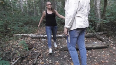 Flagellating Of A Slavegirl In The Woods