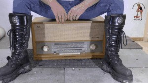 Old Historical Radio Under Ruthless Boots 3